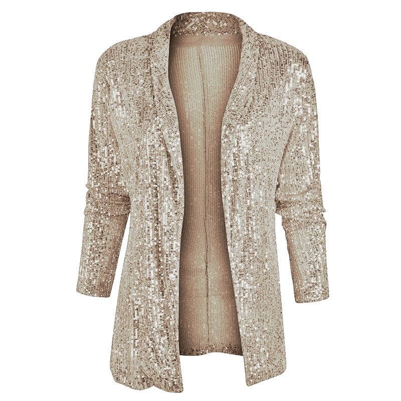 Revalki Blazer Weste mit Glitzer Pailletten