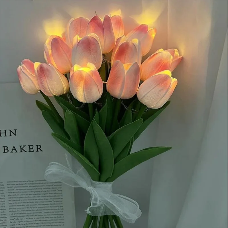 TulipGlow – Làmpada de nit LED portàtil de tulipes amb llum càlida – Decorativa