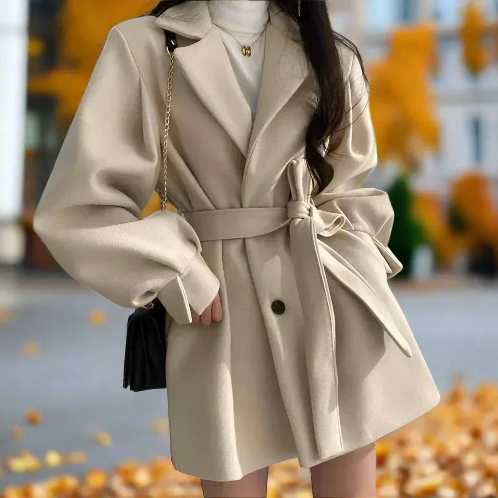 Mystie Lange Abrigo Trench para Mujer con Cinturón – Elegancia Atemporal