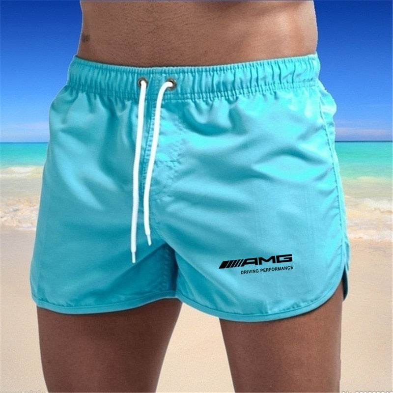 Herren Badeshorts – schnell trocknende Shorts mit Kordelzug und leichtem Schnitt  