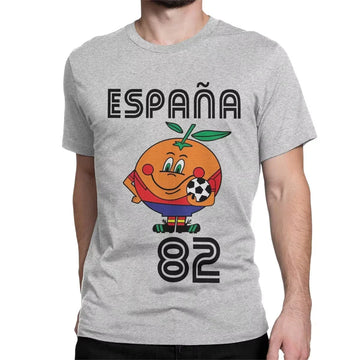 Naranjito T Shirt Men Women's T-Shirt Crewneck Espana 82 Spain Mascot 1982 Soccer Football Tee Shirt Clothing Plus Size VestraGear