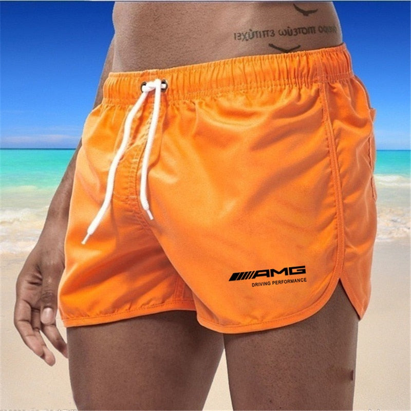 Herren Badeshorts – schnell trocknende Shorts mit Kordelzug und leichtem Schnitt  