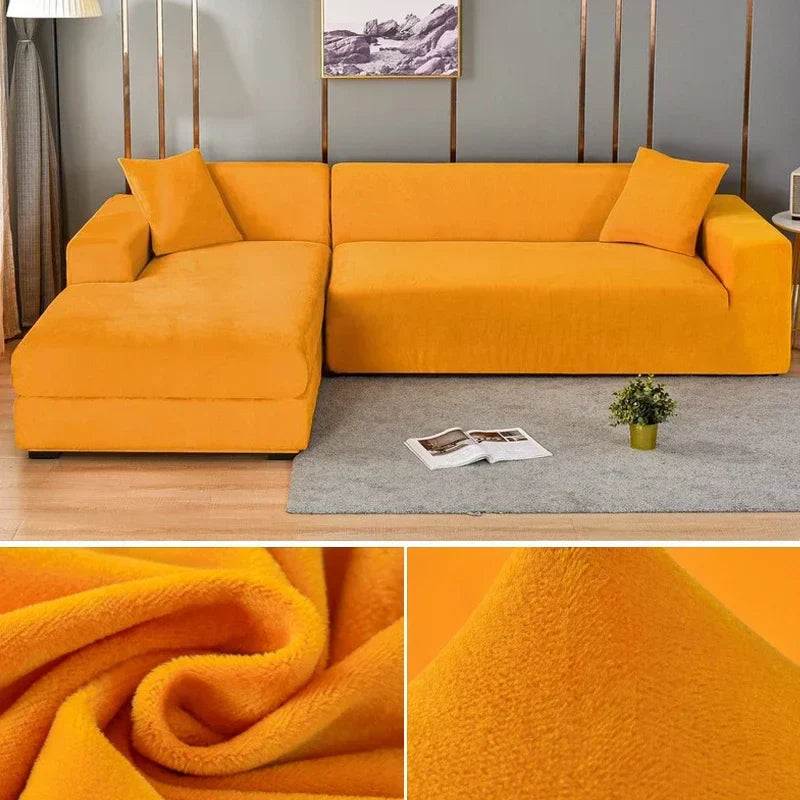 Samtlux – Velvet stretch sofa cover non-slip – style & protection at home