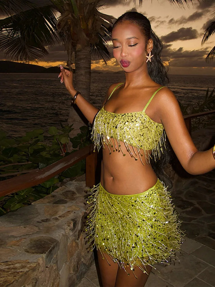 Sequin Tassel Bikini Set – Riviera 1