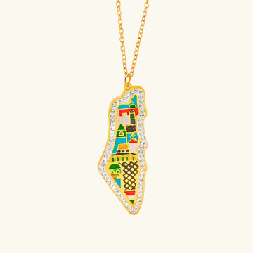 Halsketting – Palestine Heritage ketting van roestvrij staal, 50 cm lang