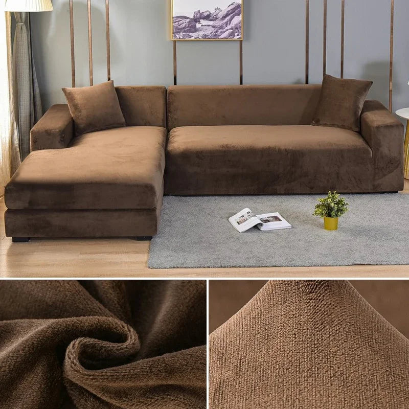 Samtlux – Velvet stretch sofa cover non-slip – style & protection at home