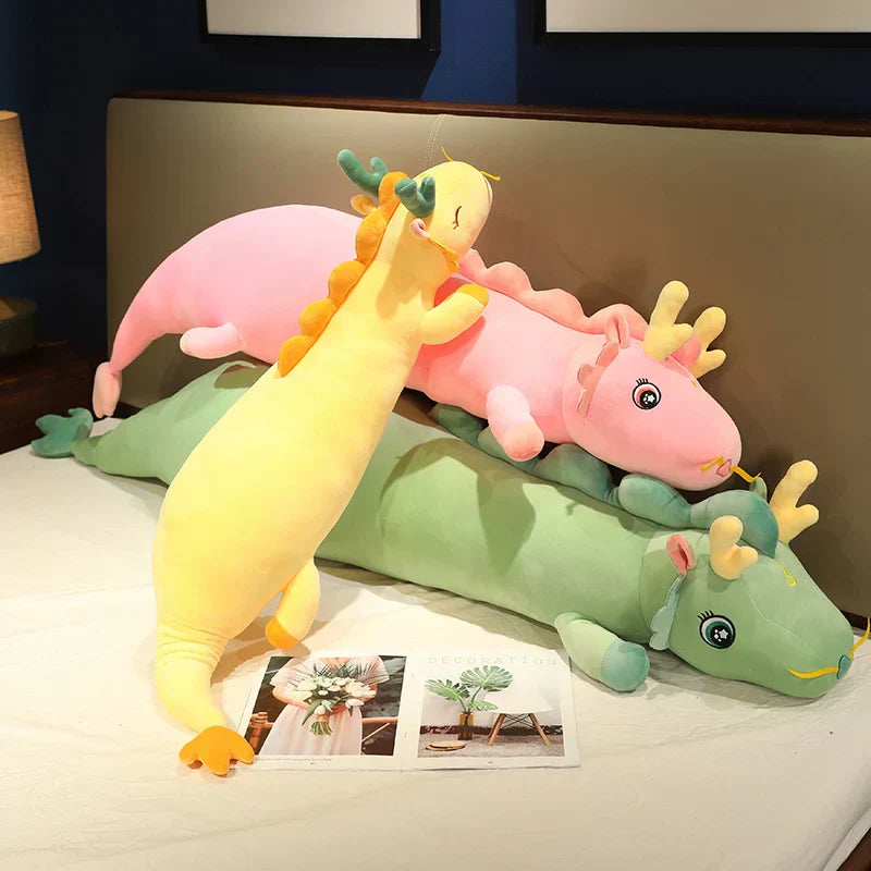 Almohada corporal dragón de peluche – Súper suave y 150 cm de largo