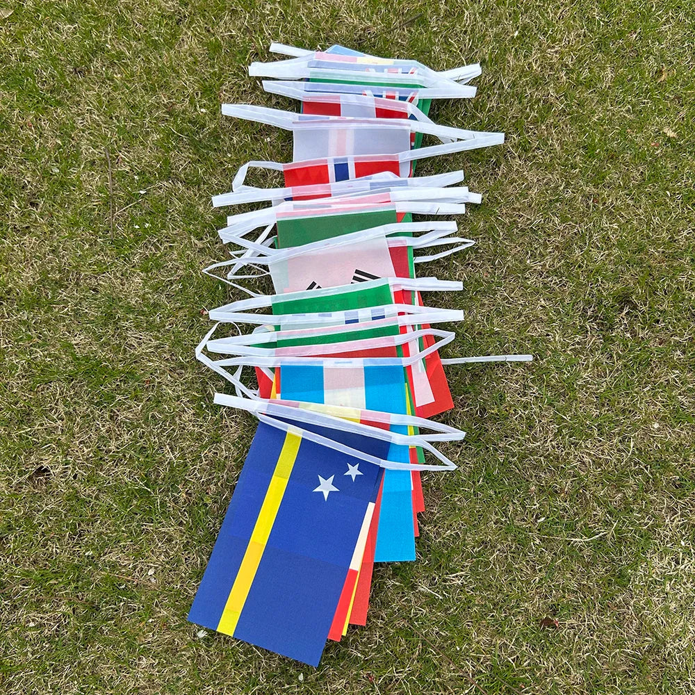2026 42pcs world Country Flag 14x21cm NEW Football cup Countries Flag Bunting National String Banner Event Garlands decoration VestraGear