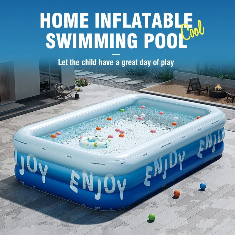 Aufblasbarer Pool – Großes Familienbecken mit Sonnendach & robustem PVC Bolendo