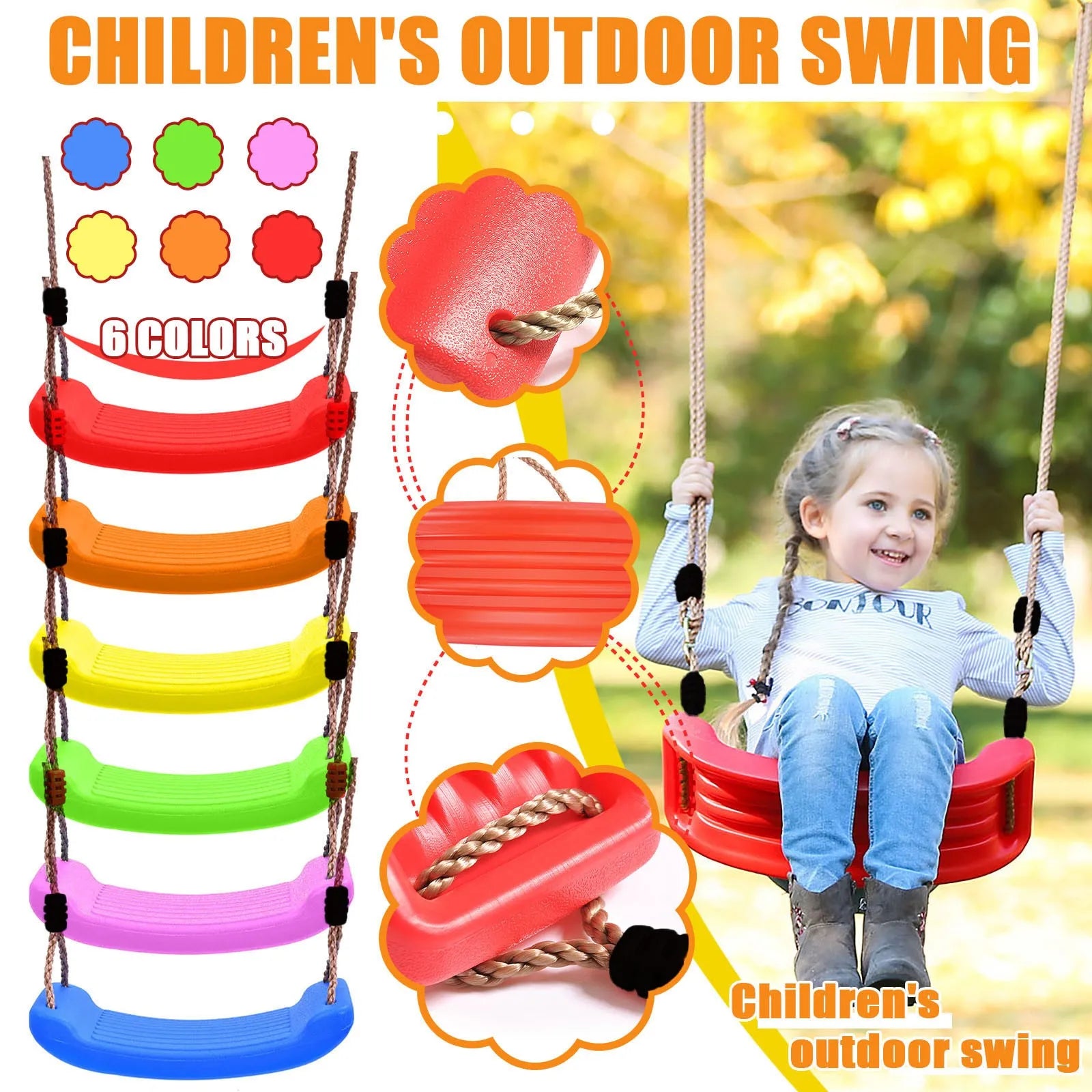 Cuerda de escalada para niños para exteriores – Cuerda de juego para jardín y camping