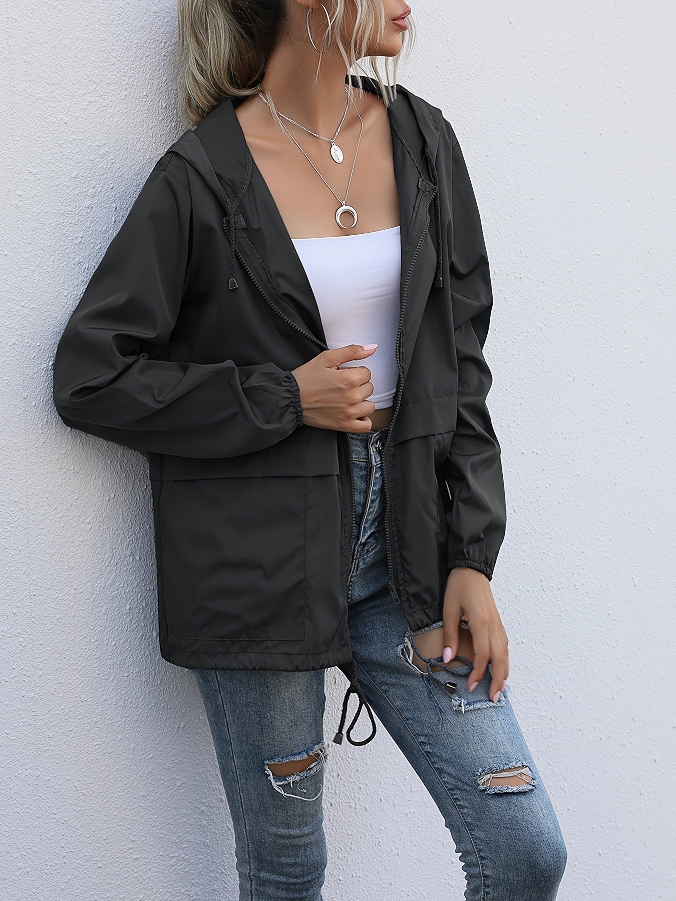 Sophie – Chaqueta de vento con capucha – Estilosa, versátil e resistente ao tempo