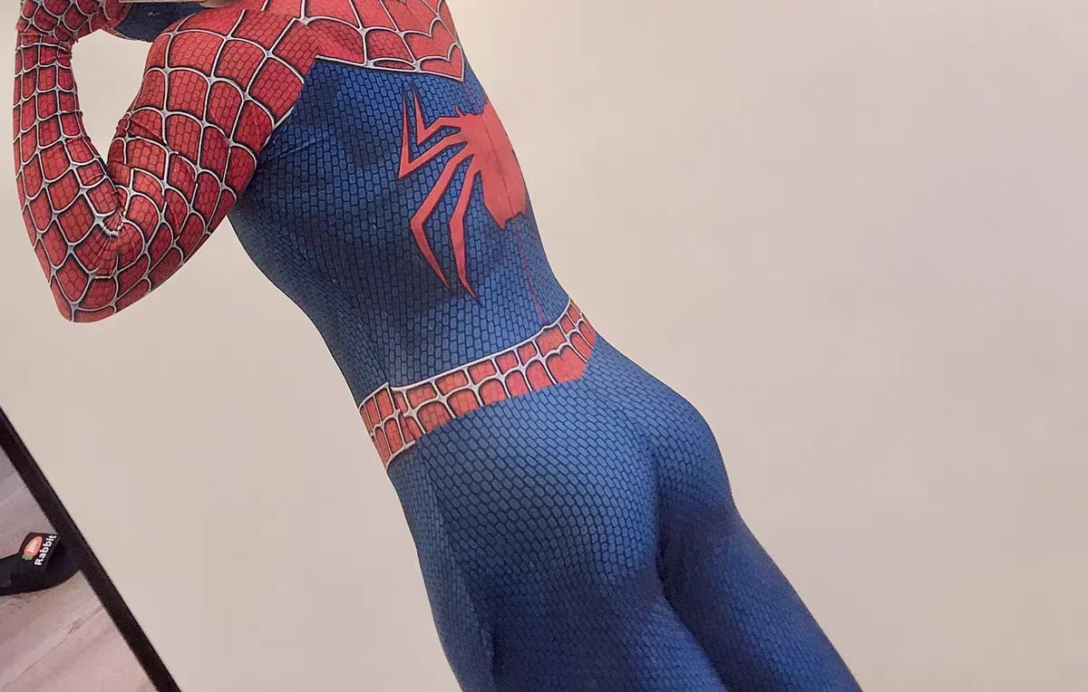 HeroMorph Spiderman Kostuum – Rood Blauw 3D Geprint Zentai Suit Volwassenen