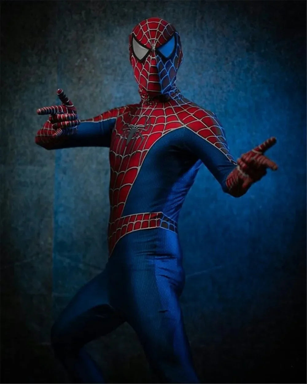 HeroMorph Spiderman Kostuum – Rood Blauw 3D Geprint Zentai Suit Volwassenen