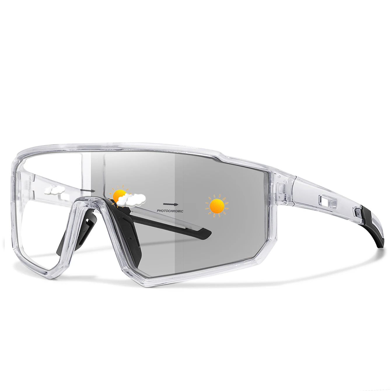 Sport Zonnebril voor Actieve Outdoor Activiteiten, Meekleurend, UV-bescherming 27