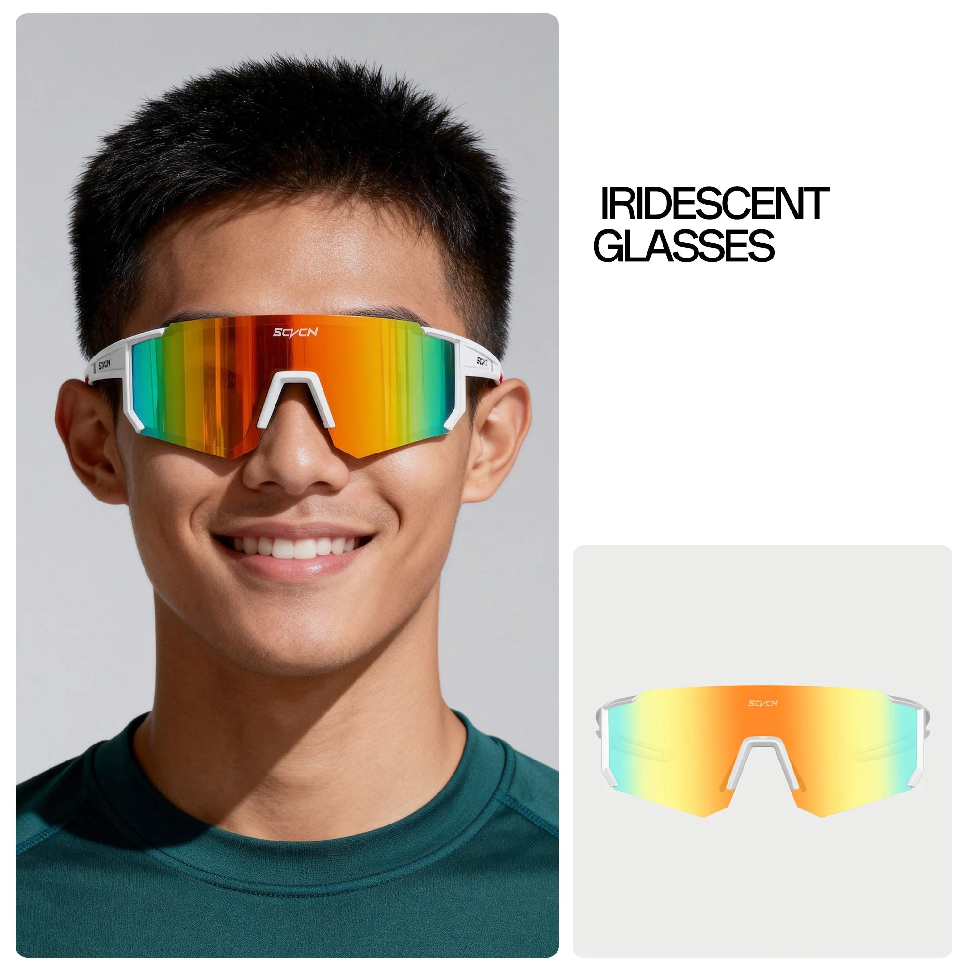 Sport zonnebril voor heren met UV400 bescherming voor outdoor activiteiten 2