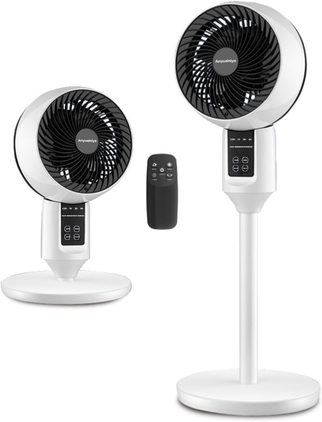 Stille Staande Ventilator met 3D-Oscillatie, Afstandsbediening en Hoogteverstelling 0