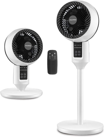 Stille Staande Ventilator met 3D-Oscillatie, Afstandsbediening en Hoogteverstelling 0