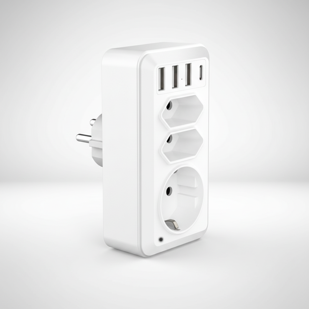 Stopcontact met Verborgen WiFi-Camera, USB-Poorten en 64 GB Geheugenkaart 1