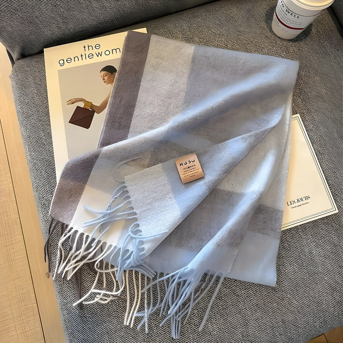 Stylish British Checked Cashmere Women's Winter Scarf - Victoria 1