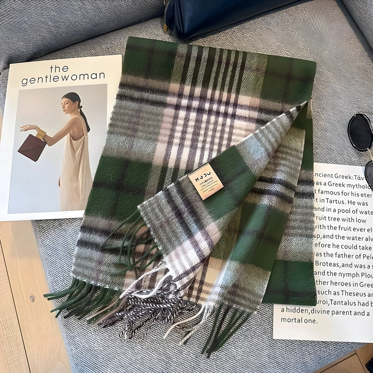 Stylish British Checked Cashmere Women's Winter Scarf - Victoria 13