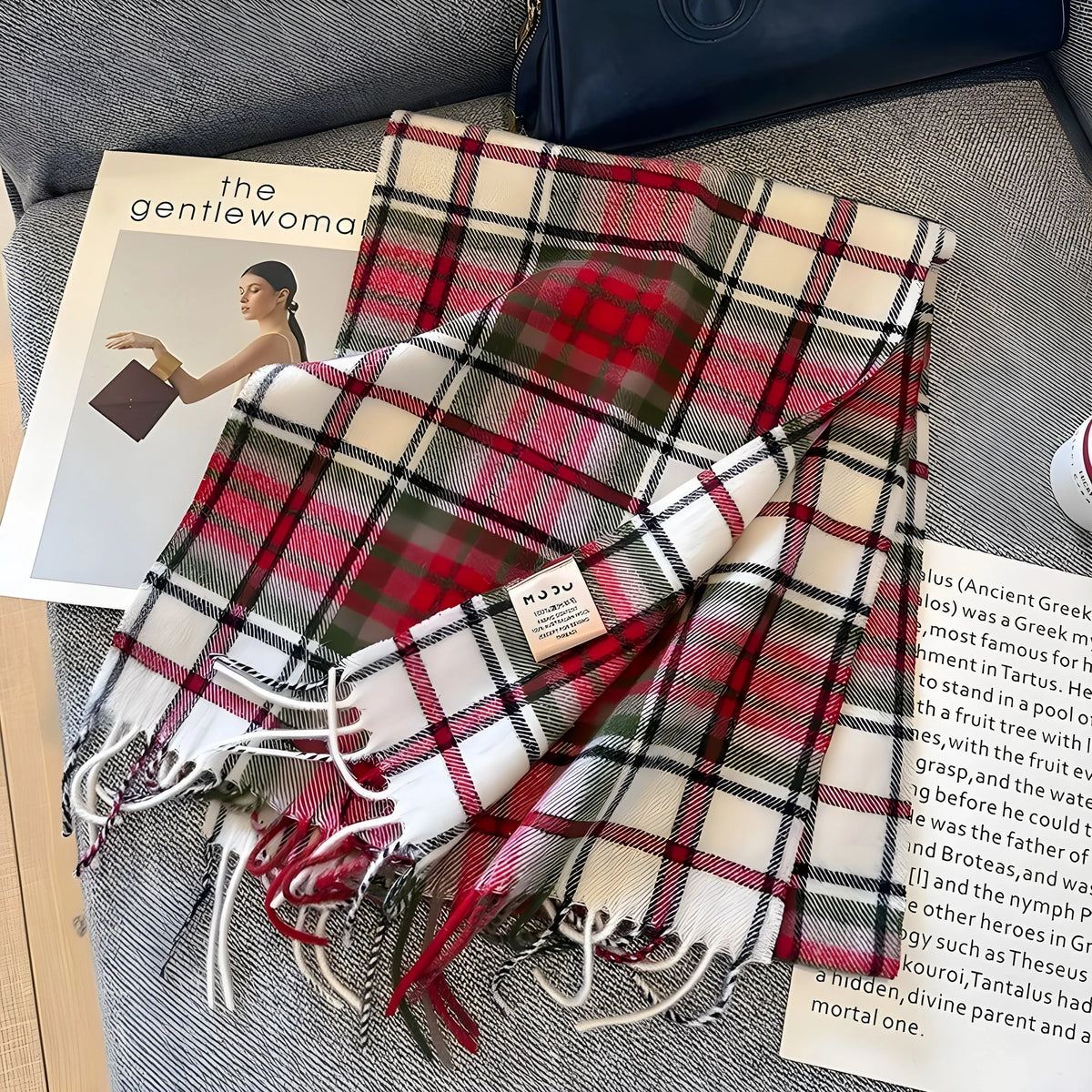 Stylish British Checked Cashmere Women's Winter Scarf - Victoria 2