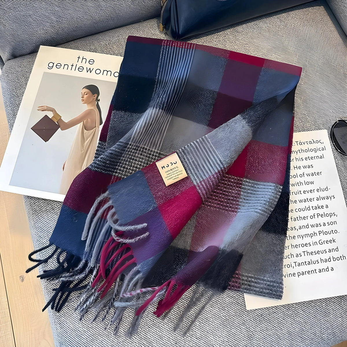 Stylish British Checked Cashmere Women's Winter Scarf - Victoria 3