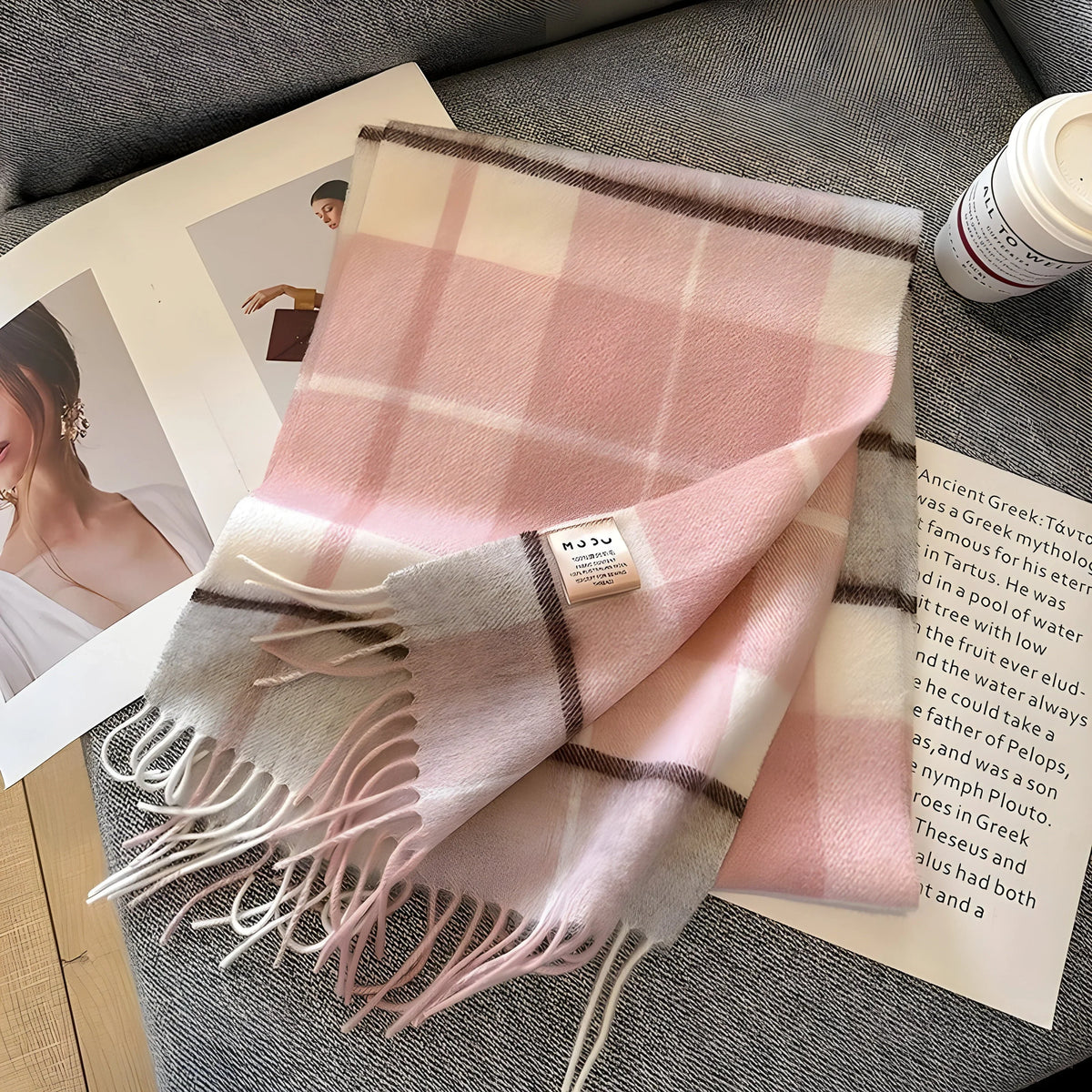 Stylish British Checked Cashmere Women's Winter Scarf - Victoria 7