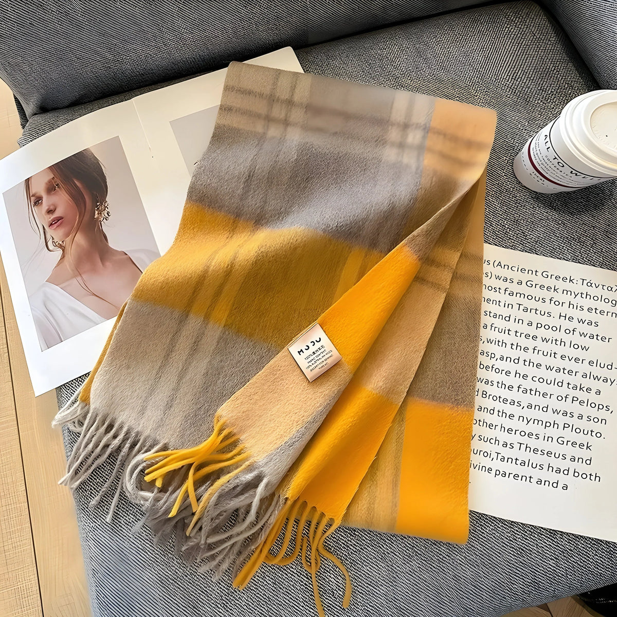 Stylish British Checked Cashmere Women's Winter Scarf - Victoria 9