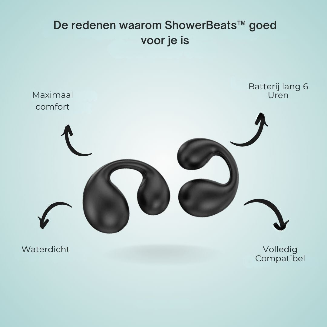 Audiora – Waterdichte Bluetooth oordopjes IPX7 – voor douche & sport