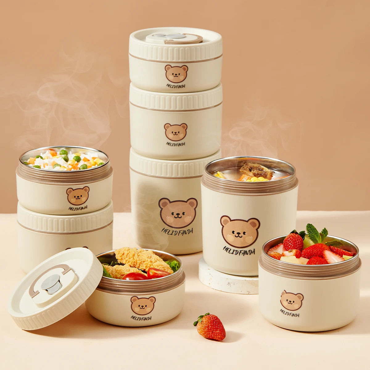 Thermos Lunchbox – RVS Voedselcontainer met Lekvrije Deksel 1