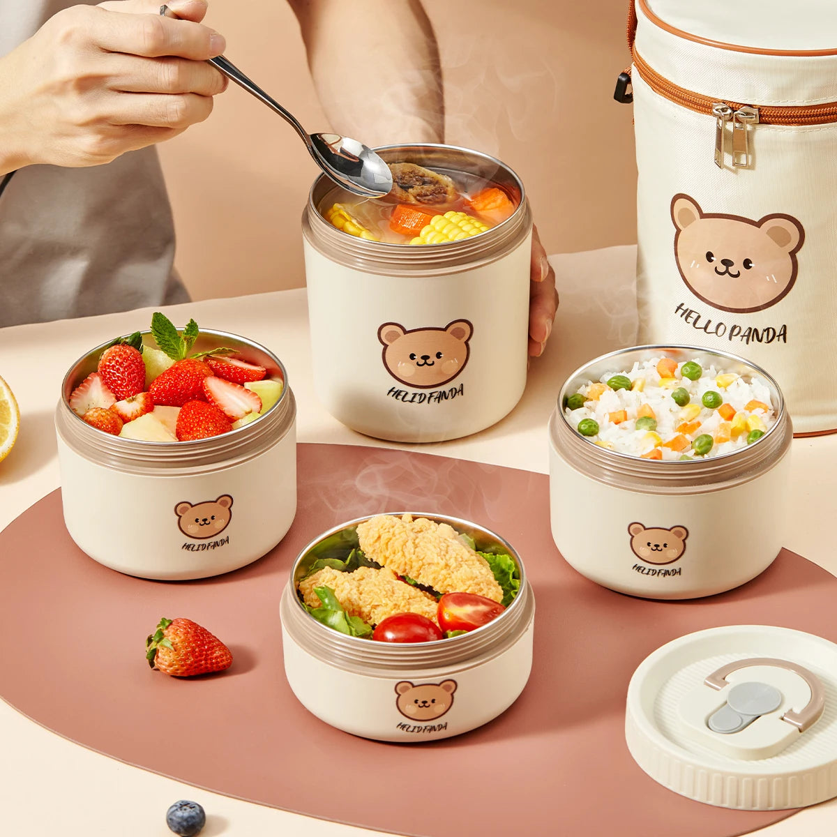 Thermos Lunchbox – RVS Voedselcontainer met Lekvrije Deksel 2