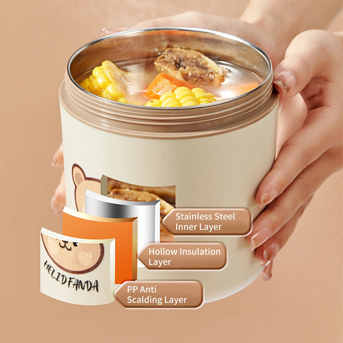 Thermos Lunchbox – RVS Voedselcontainer met Lekvrije Deksel 3