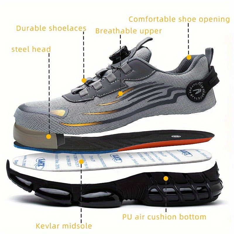Work Shoes with Steel Toe – Twist-Lock Closure, Non-Slip Profile & Sturdy Sole