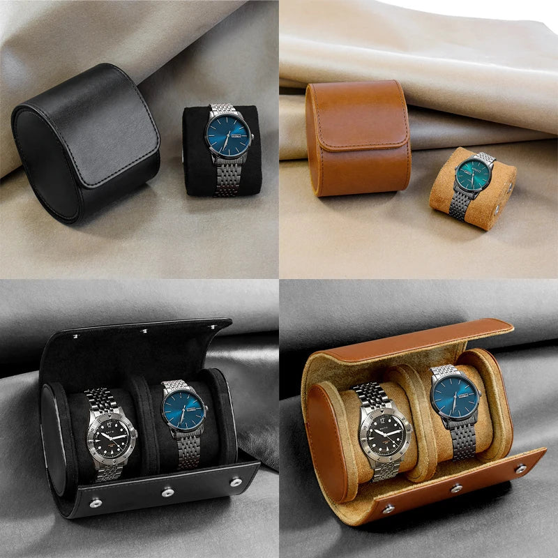 Travel Watch Case – 3 Slot Roll with Removable Cushions for Secure Storage 2