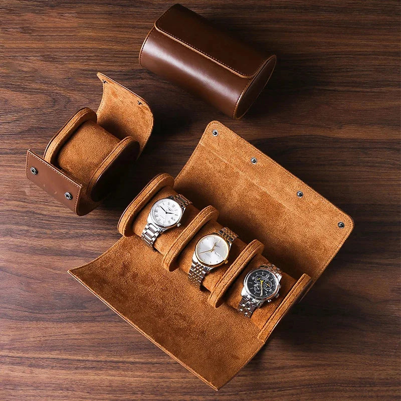 Travel Watch Case – 3 Slot Roll with Removable Cushions for Secure Storage 4