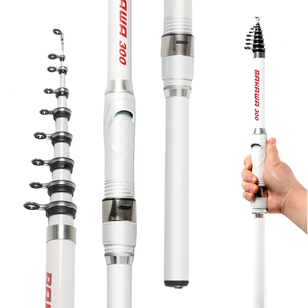 Ultralichte Telescoop Hengel van Koolstofvezel 1.5m - 3m voor Vissers 0