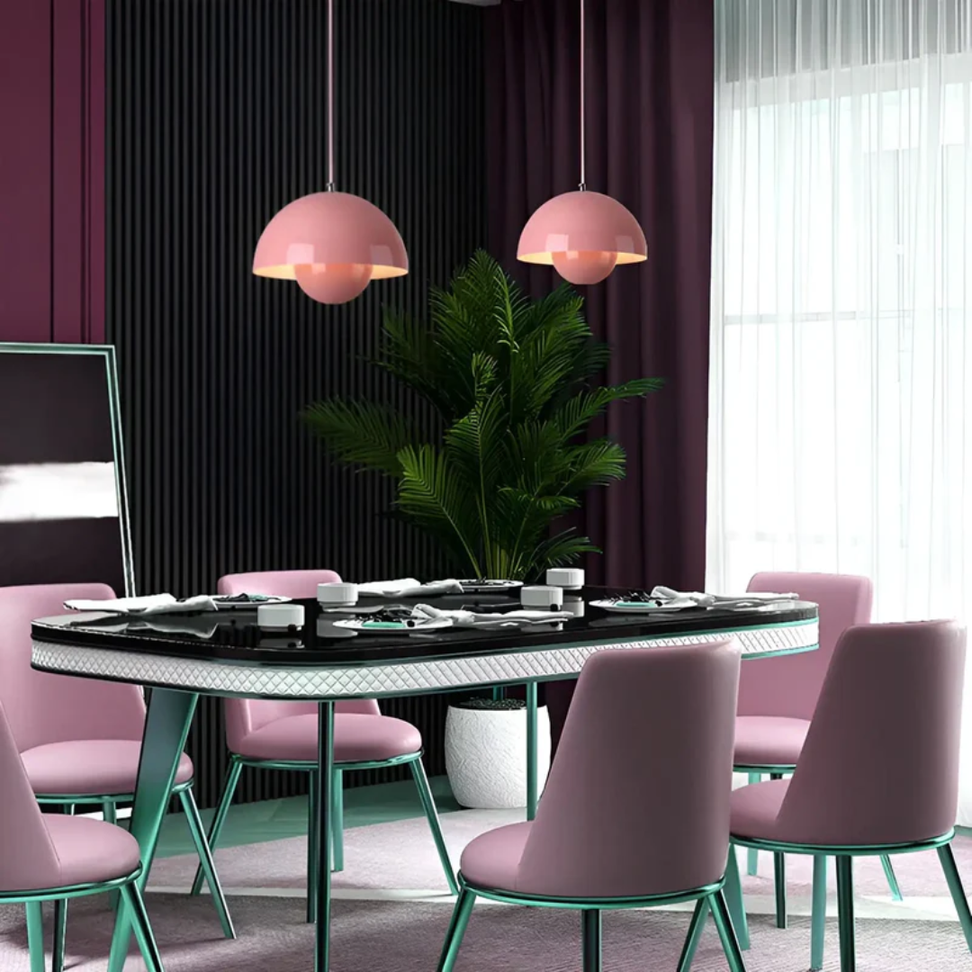 NordicBlossom – lámpara colgante LED escandinava en forma de flor – cable ajustable