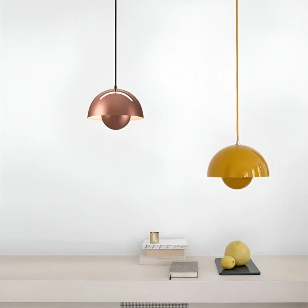 NordicBlossom – lámpara colgante LED escandinava en forma de flor – cable ajustable