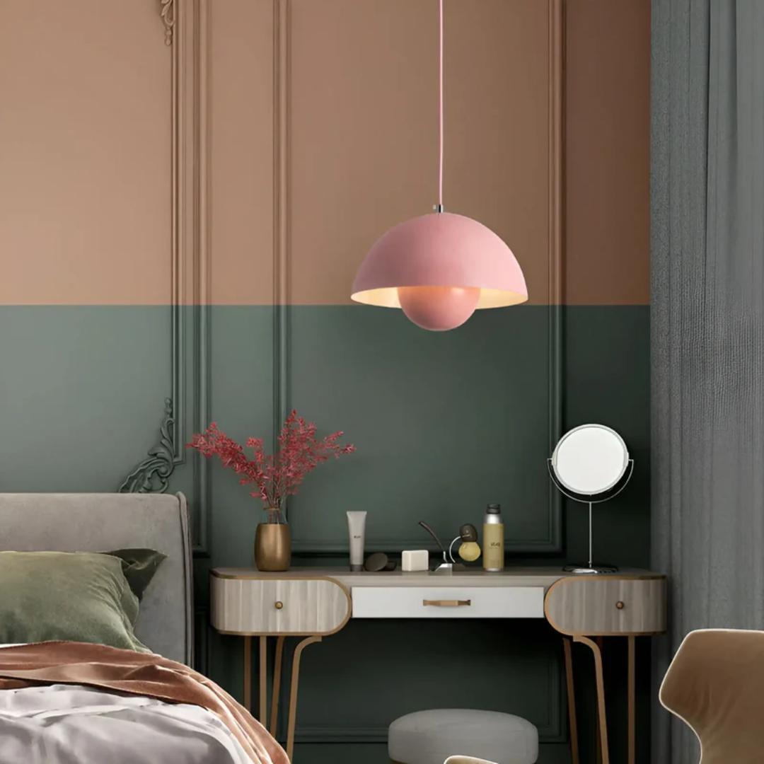 NordicBlossom – lámpara colgante LED escandinava en forma de flor – cable ajustable