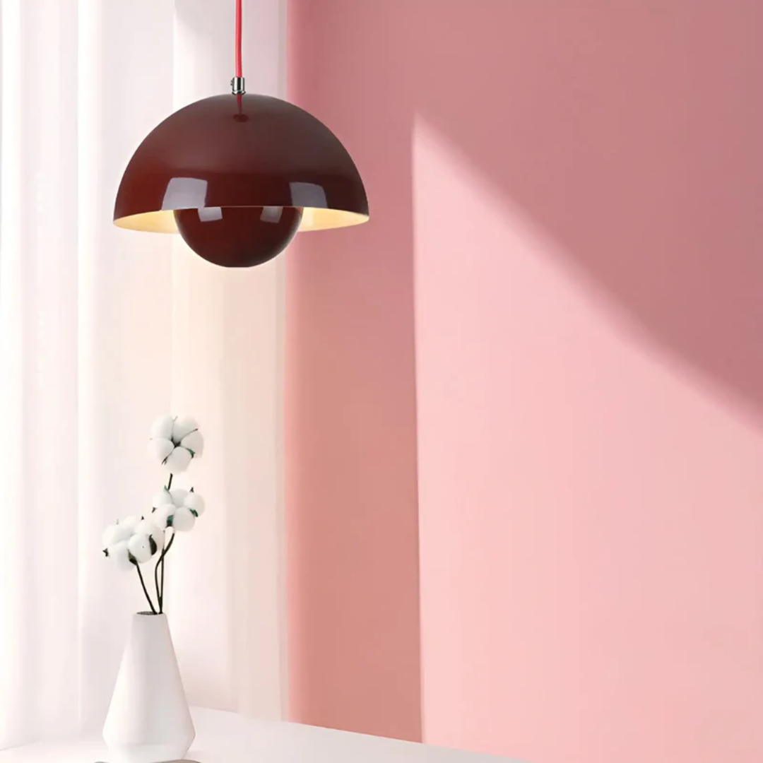 NordicBlossom – lámpara colgante LED escandinava en forma de flor – cable ajustable
