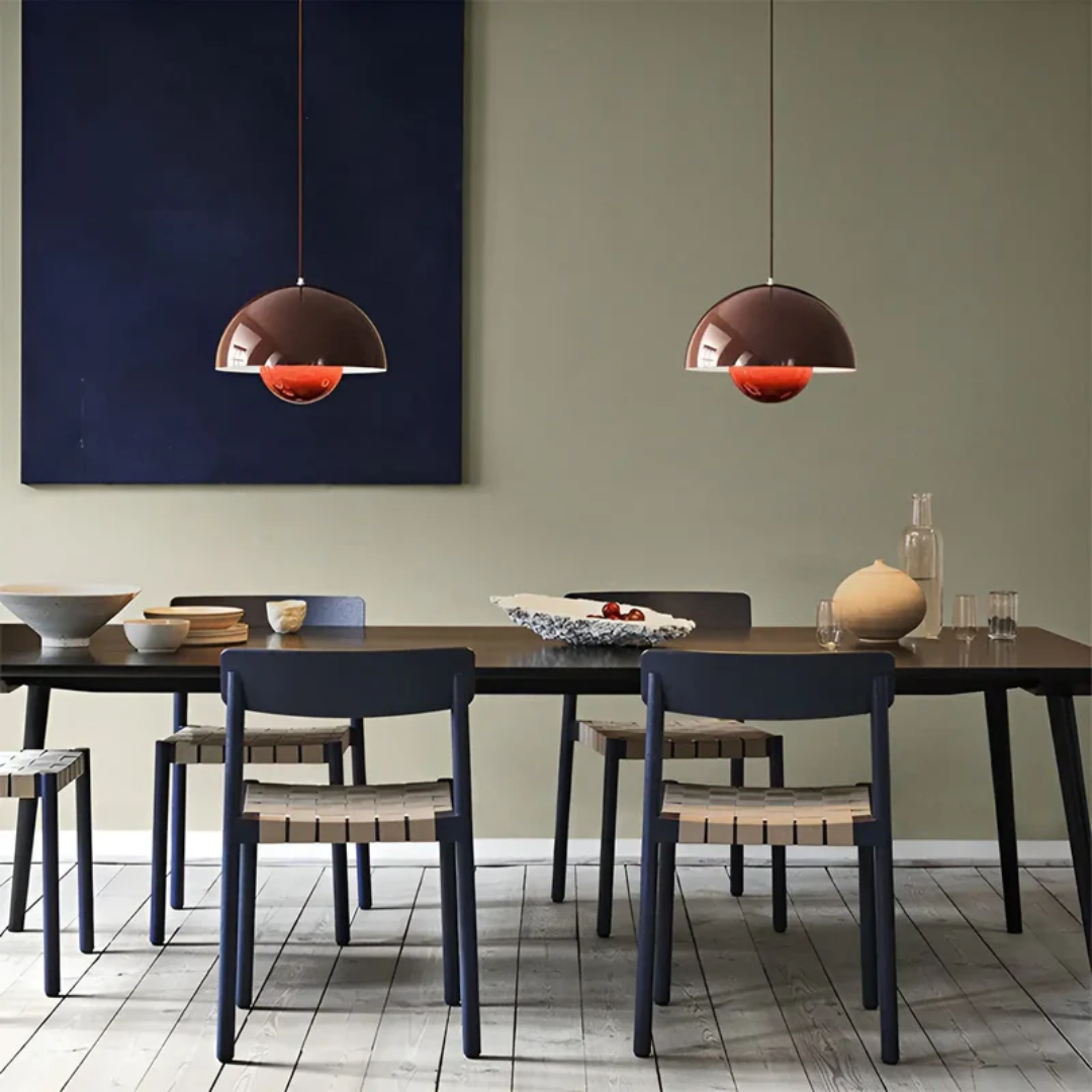 NordicBlossom – lámpara colgante LED escandinava en forma de flor – cable ajustable