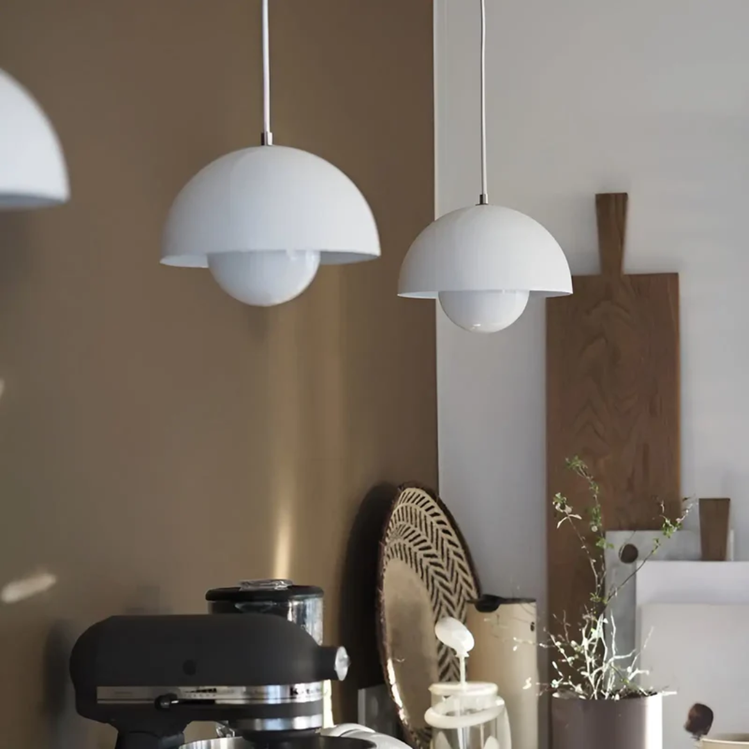 NordicBlossom – lámpara colgante LED escandinava en forma de flor – cable ajustable