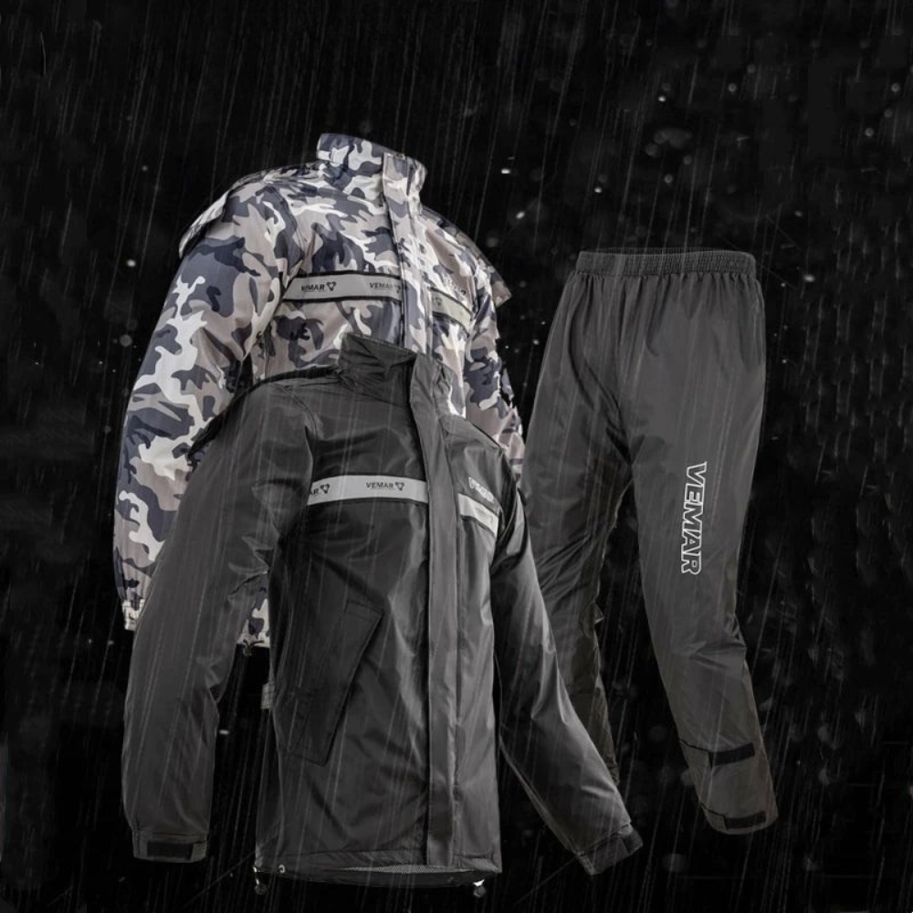 StormRide – Unisex wasserdichter Motorradregenanzug mit Kapuze