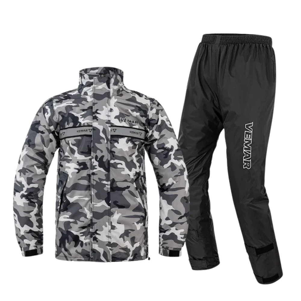 StormRide – Unisex wasserdichter Motorradregenanzug mit Kapuze
