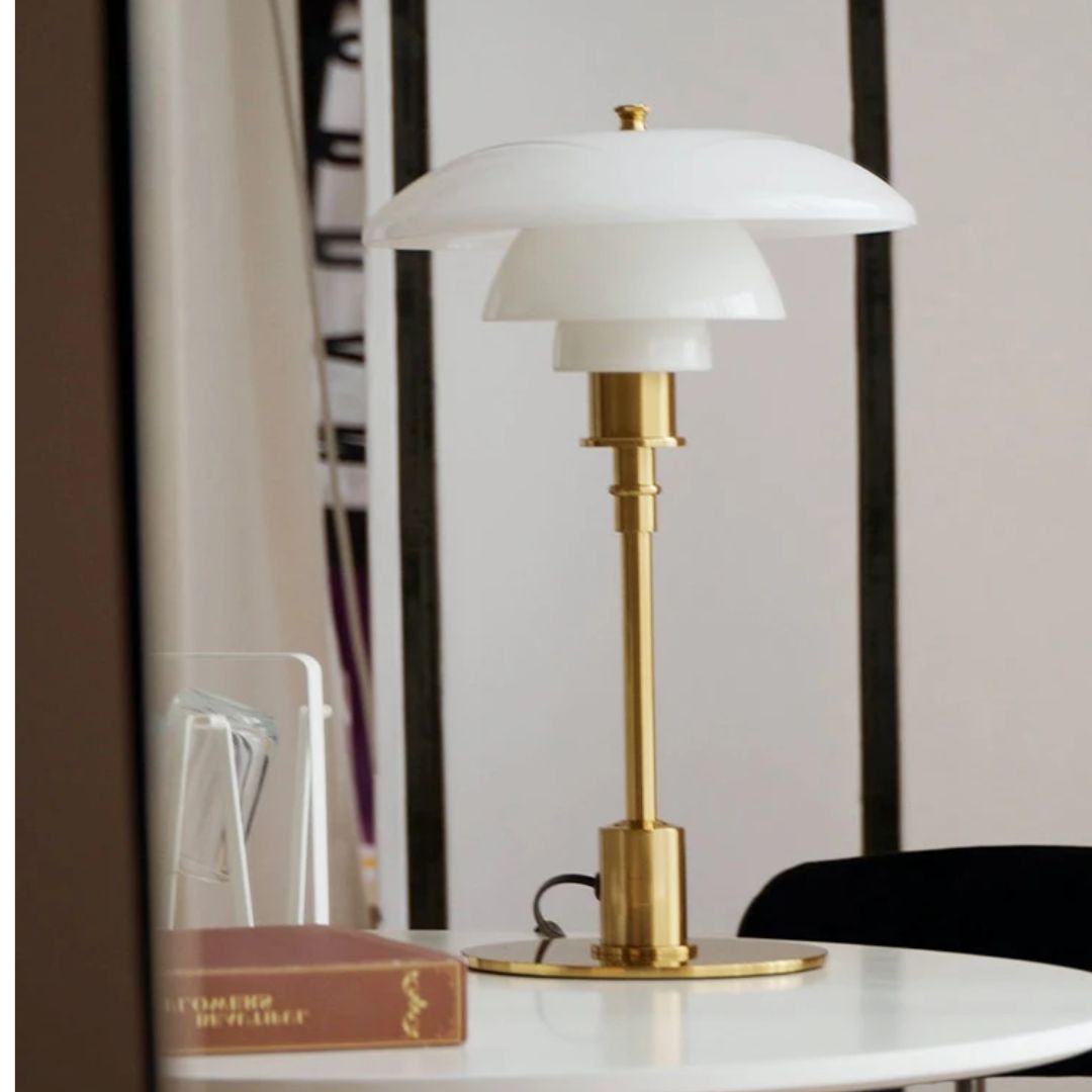 Lena – lámpara de mesa LED de vidrio diseño escandinavo – para espacio de vida y trabajo