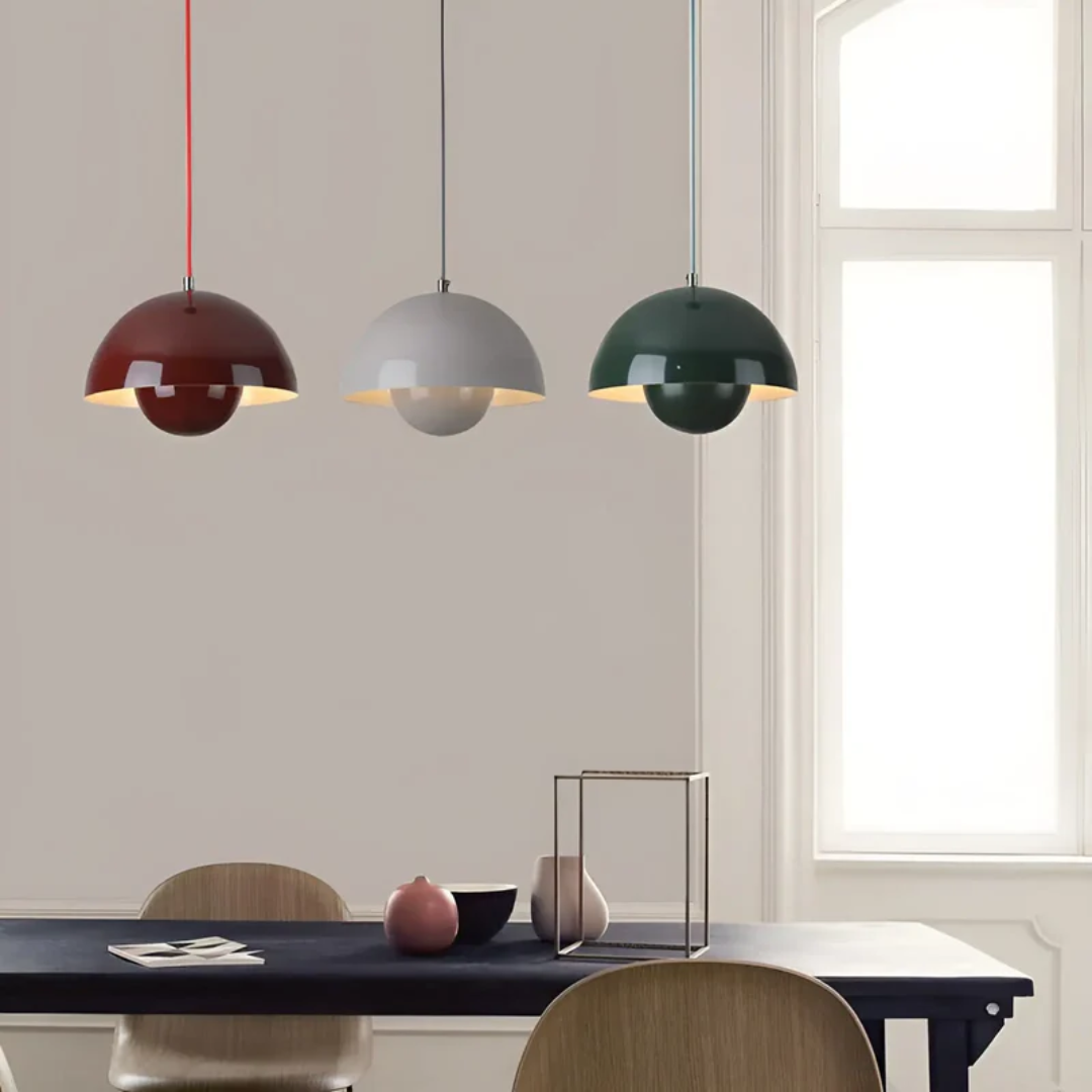 NordicBlossom – lámpara colgante LED escandinava en forma de flor – cable ajustable