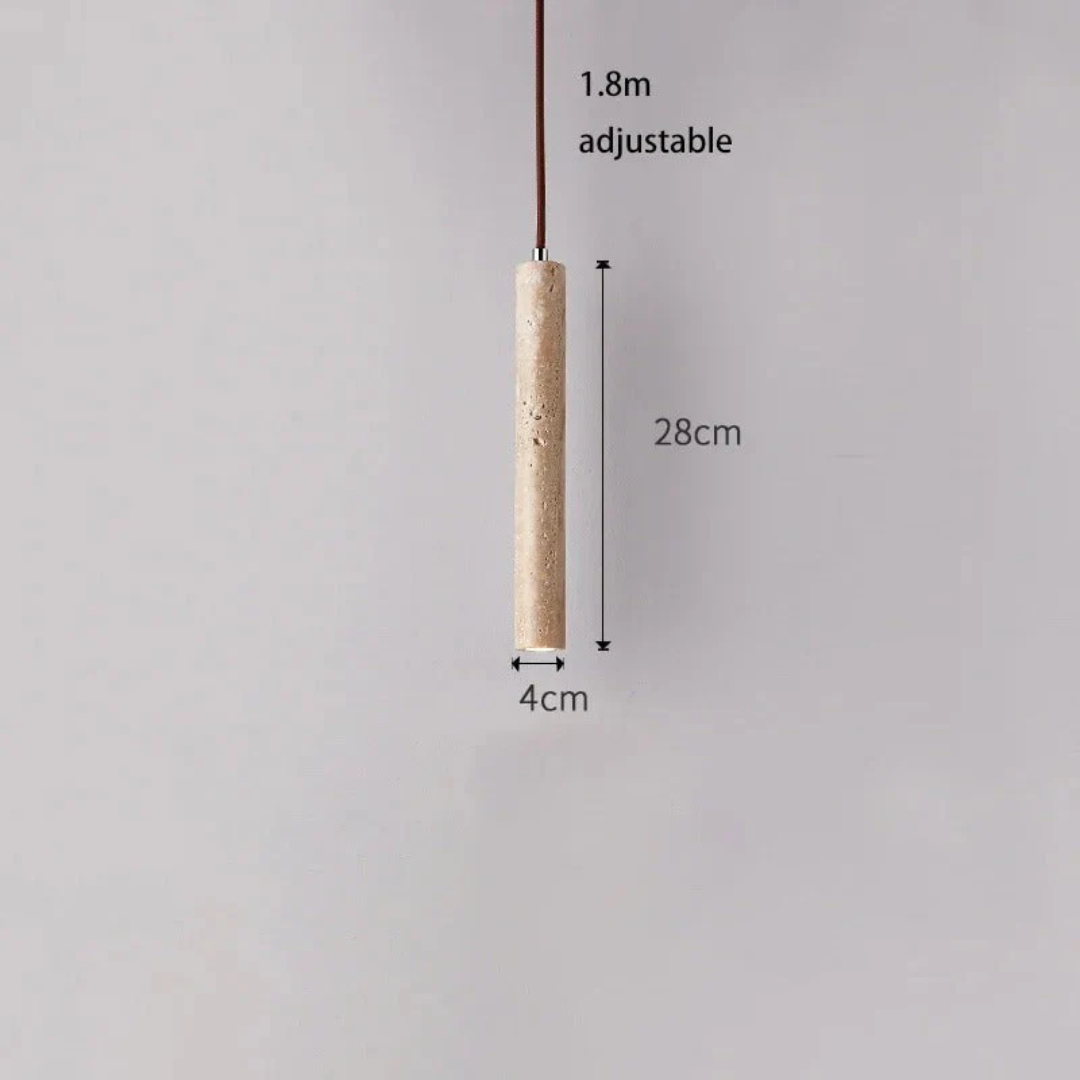 Aurevia – Llum de sostre LED de travertí en estil minimalista Wabi-Sabi