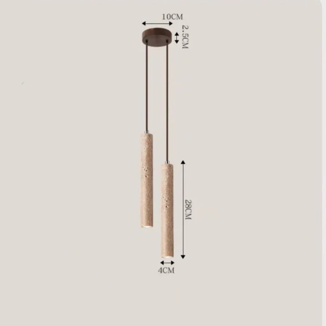 Aurevia – Llum de sostre LED de travertí en estil minimalista Wabi-Sabi