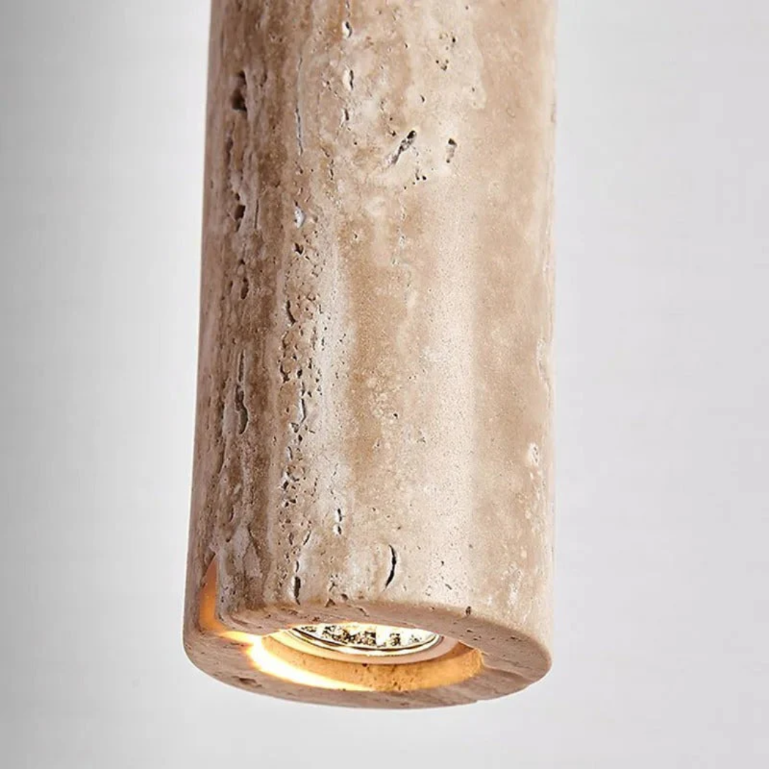 Aurevia – Llum de sostre LED de travertí en estil minimalista Wabi-Sabi