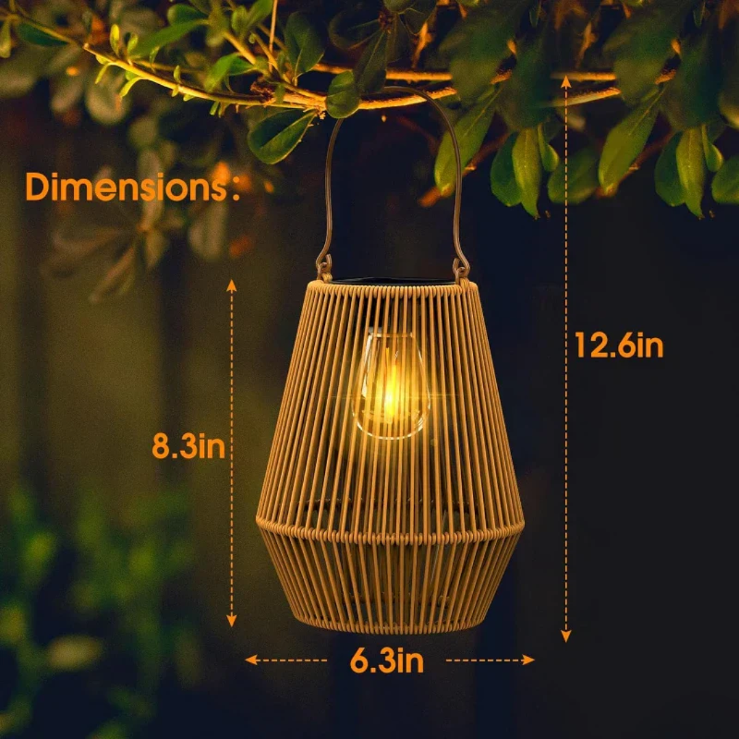 SunWeave – Farol de jardín impermeable hecho a mano con energía solar